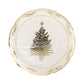 PLPL1674 - Gold Christmas Tree Paper Plate