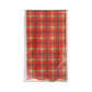 TIS1239 - Red Plaid Gold Foiled Scalloped Dinner Napkin