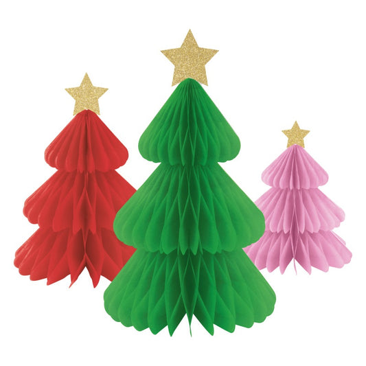 Vibrant Christmas Honeycombs Tree Decor- 3ct