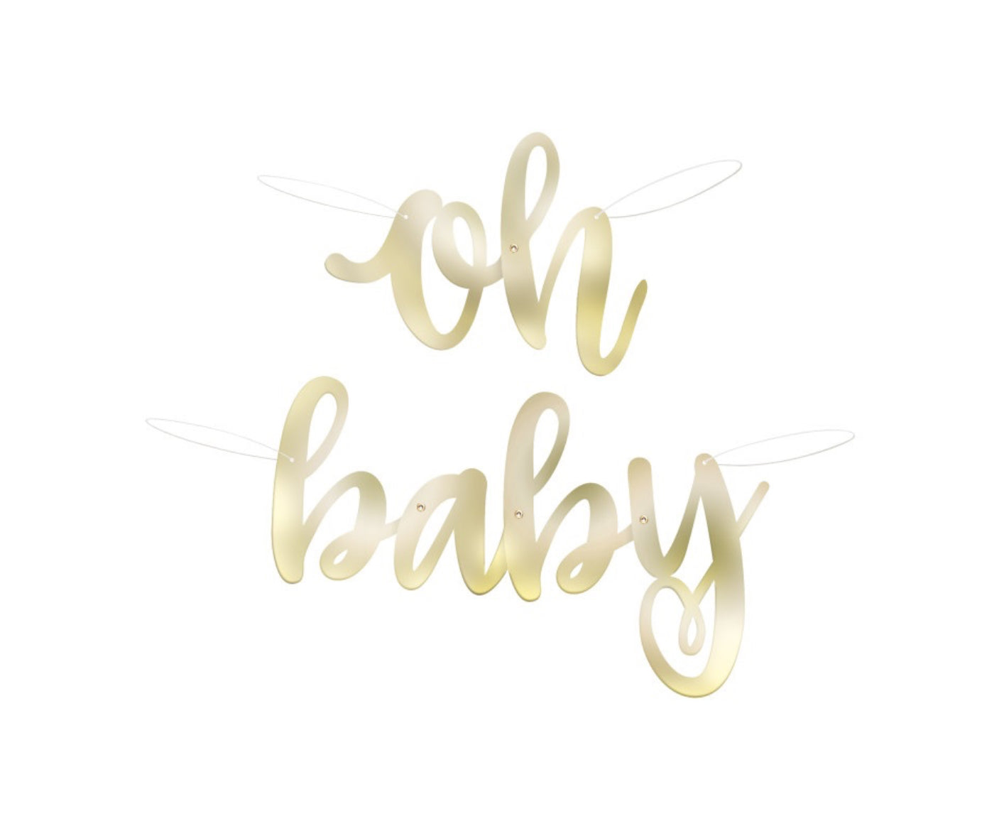 Oh Baby Gold Banner