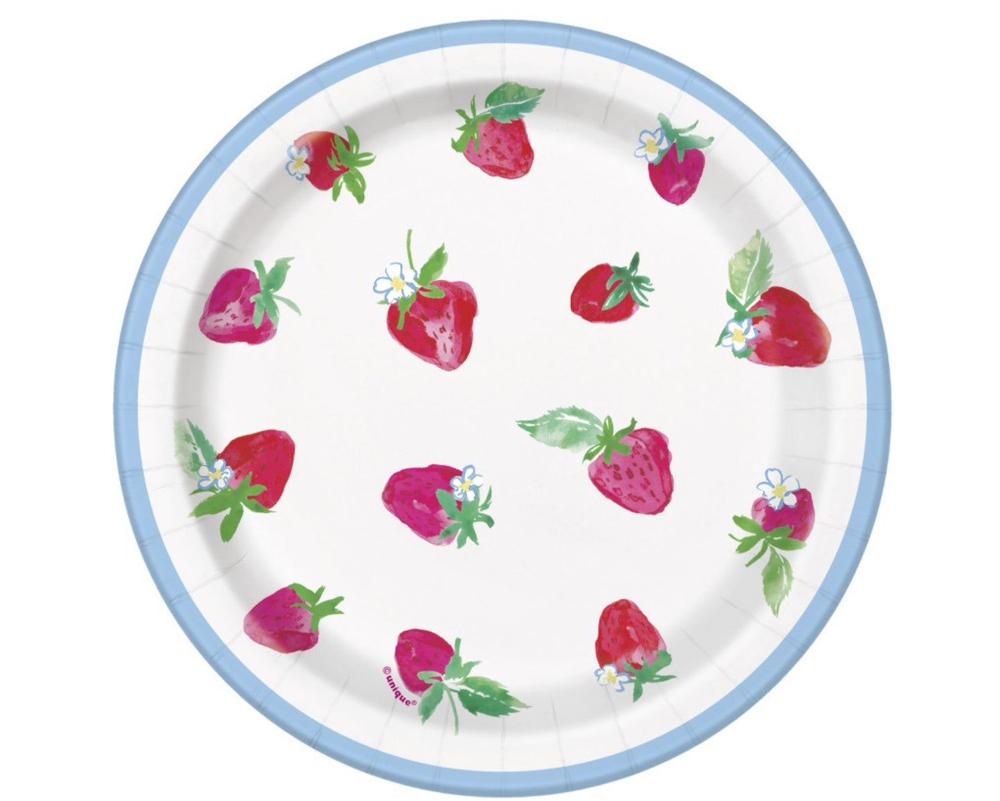Sweet Strawberry Round 7" Dessert Plates 8ct