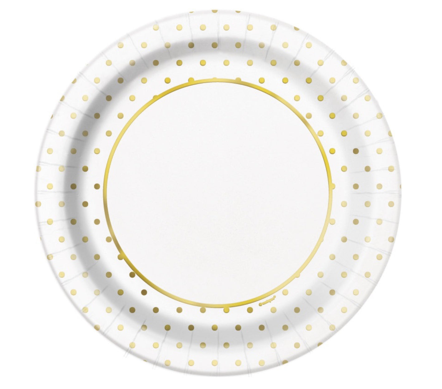 Elegant Gold Dots 9”