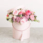 Pearly Round Flower Hat Gift Box with Tassel: Pink / Small