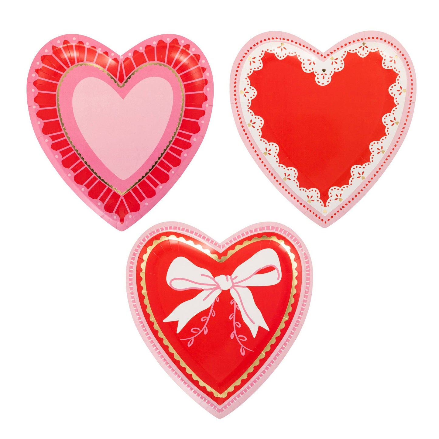 VVT1240 - Vintage Heart Shaped Plate Set