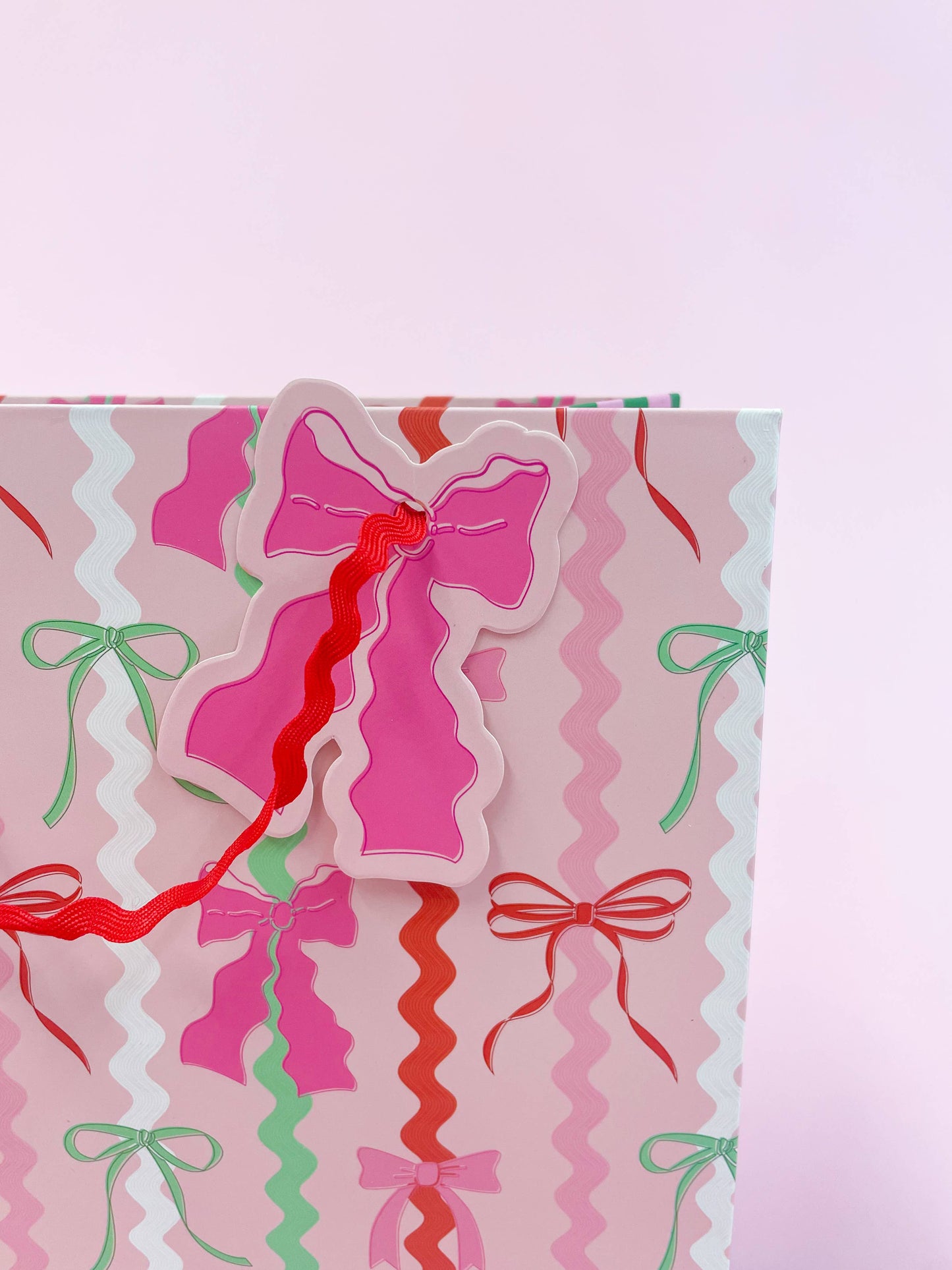 Christmas Ric Rac Bows Gift Bag: Small