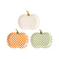 Checkered Pumpkin Plate Set