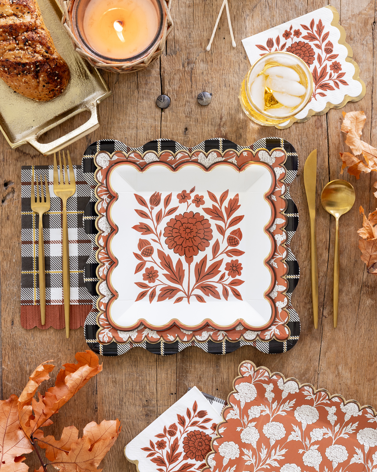 FAL1340 - Fall Marigold 8" Plate