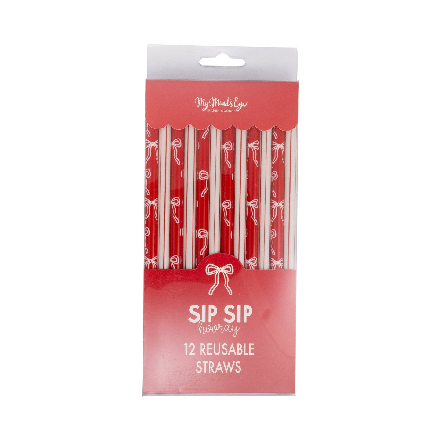 PLSS381 - Bows and Stripes Reusable Straws