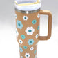 40oz STAINLESS STEEL TUMBLER HEART & DAISY: HEART PINK