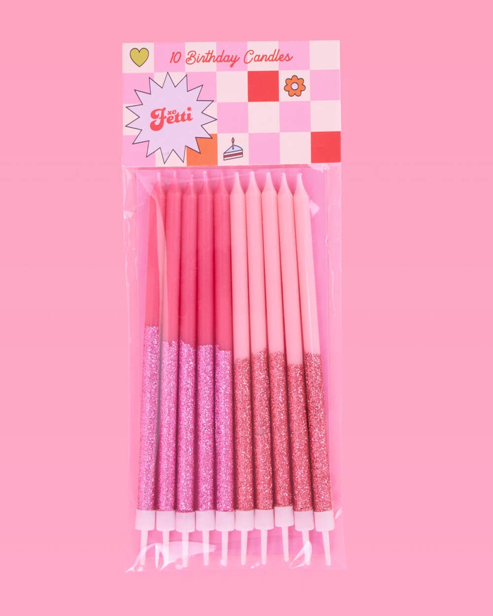 Pink Glitter Candles, Birthday Girl, Cake Topper, Cupcake