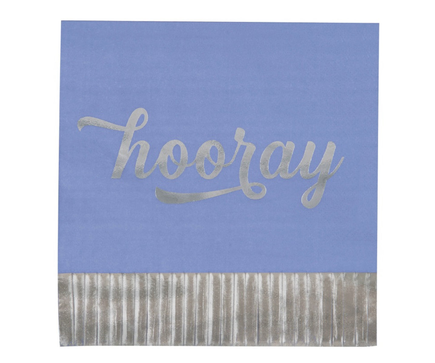 Silver & Bright Hooray Fringe Luncheon Napkins 16ct