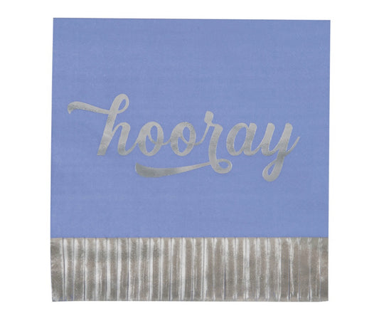 Silver & Bright Hooray Fringe Luncheon Napkins 16ct