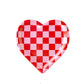 Checkered Heart 10” Plate- 8ct