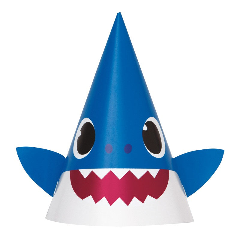 Baby Shark Party Hats- 8ct