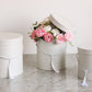 Pearly Round Flower Hat Gift Box with Tassel: Pink / Small