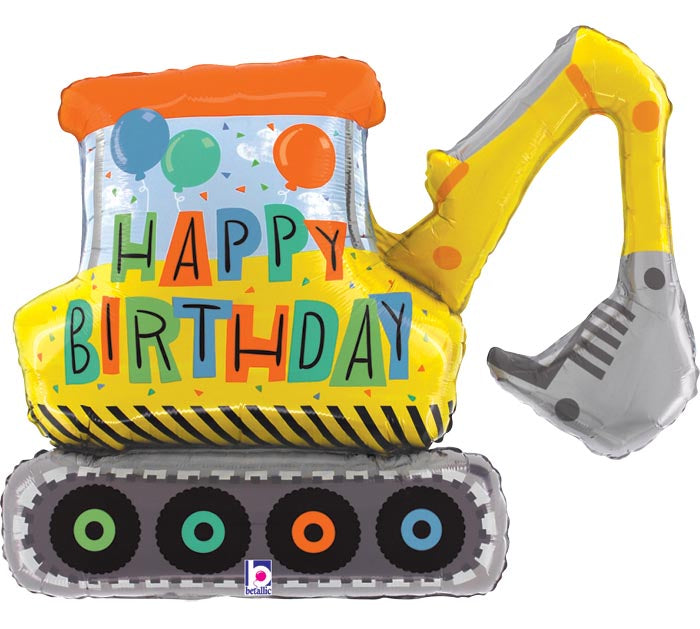 HBD Excavator Foil balloon 31”