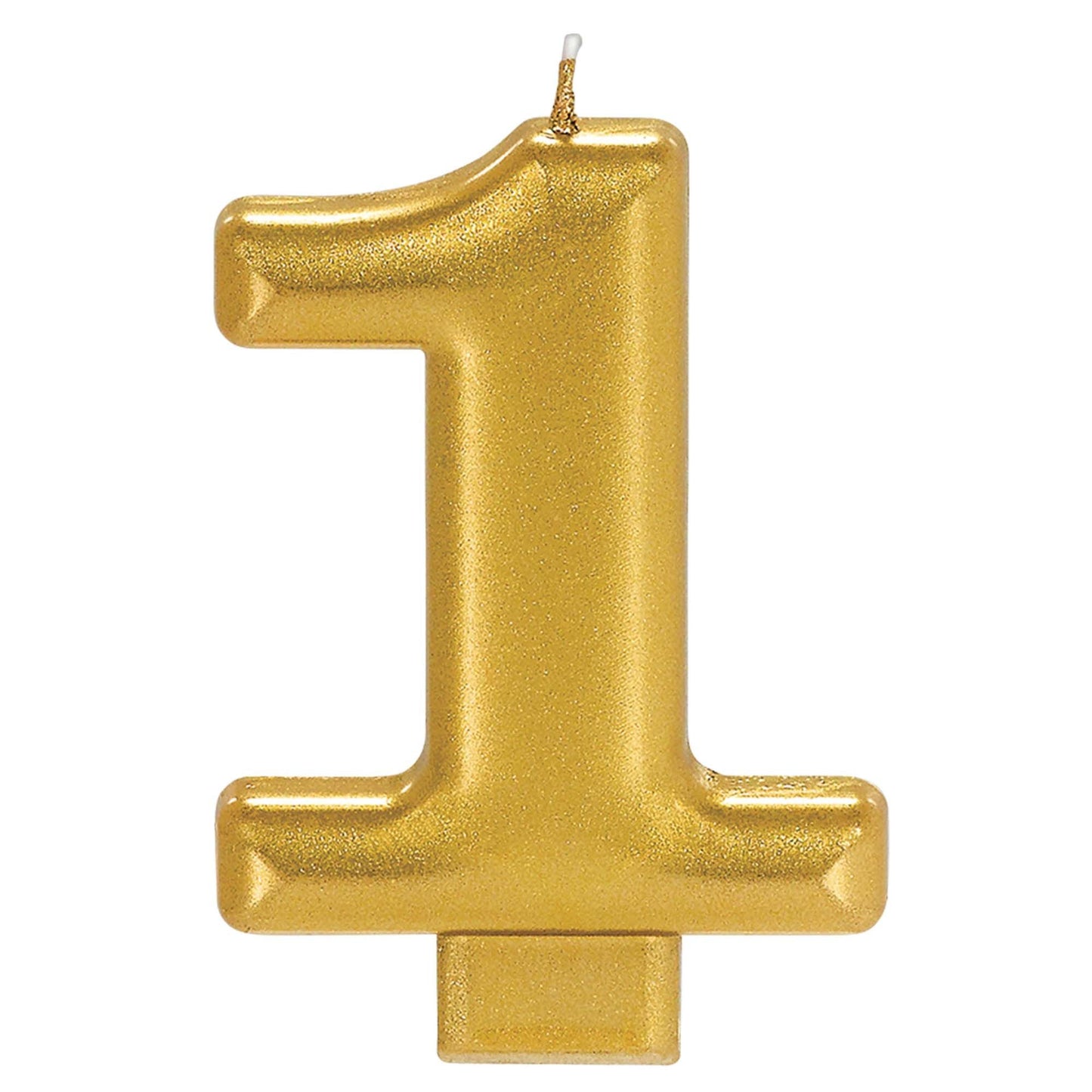 Gold Number 1 Candle