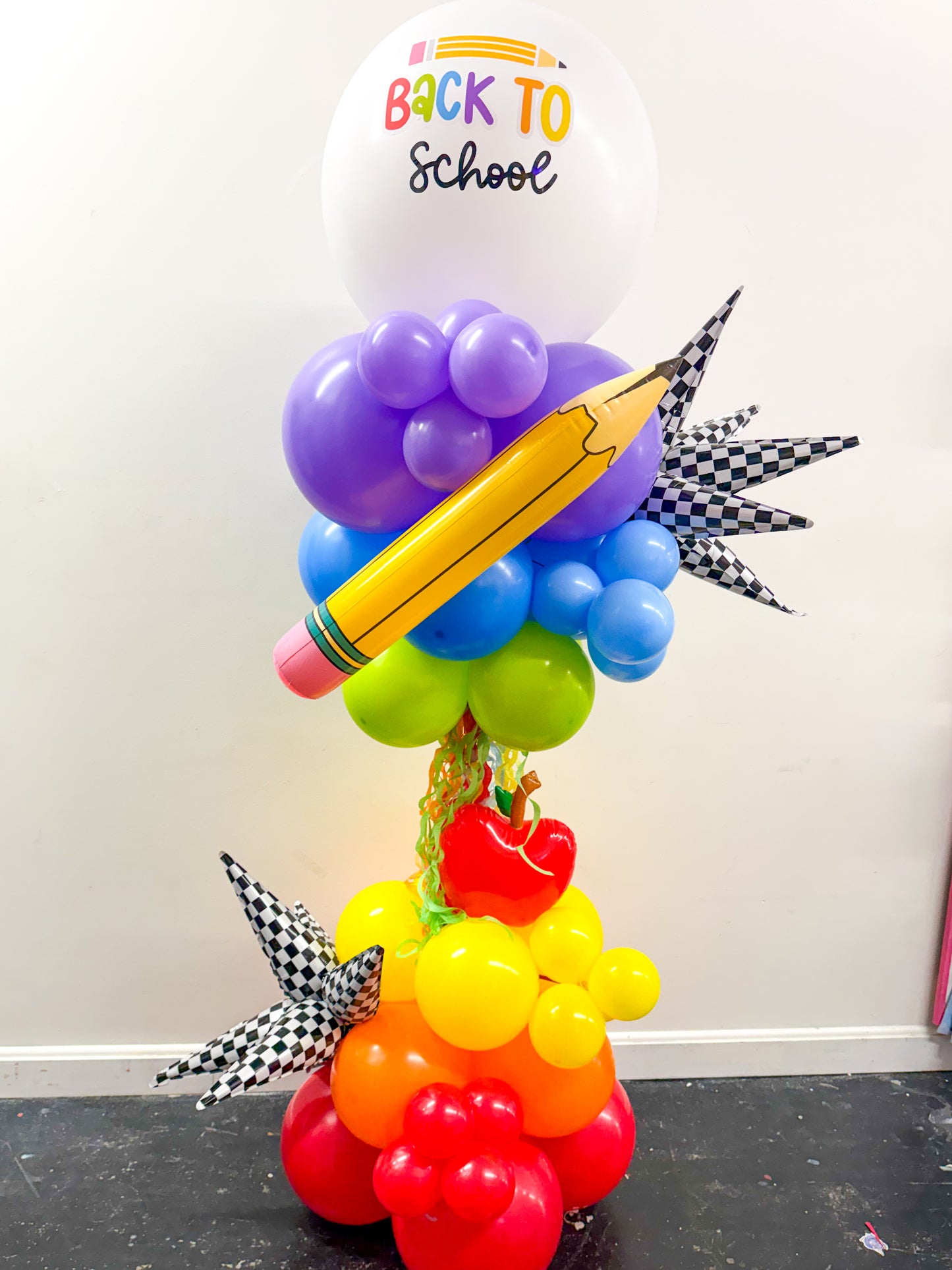 Back to School Balloon Tower