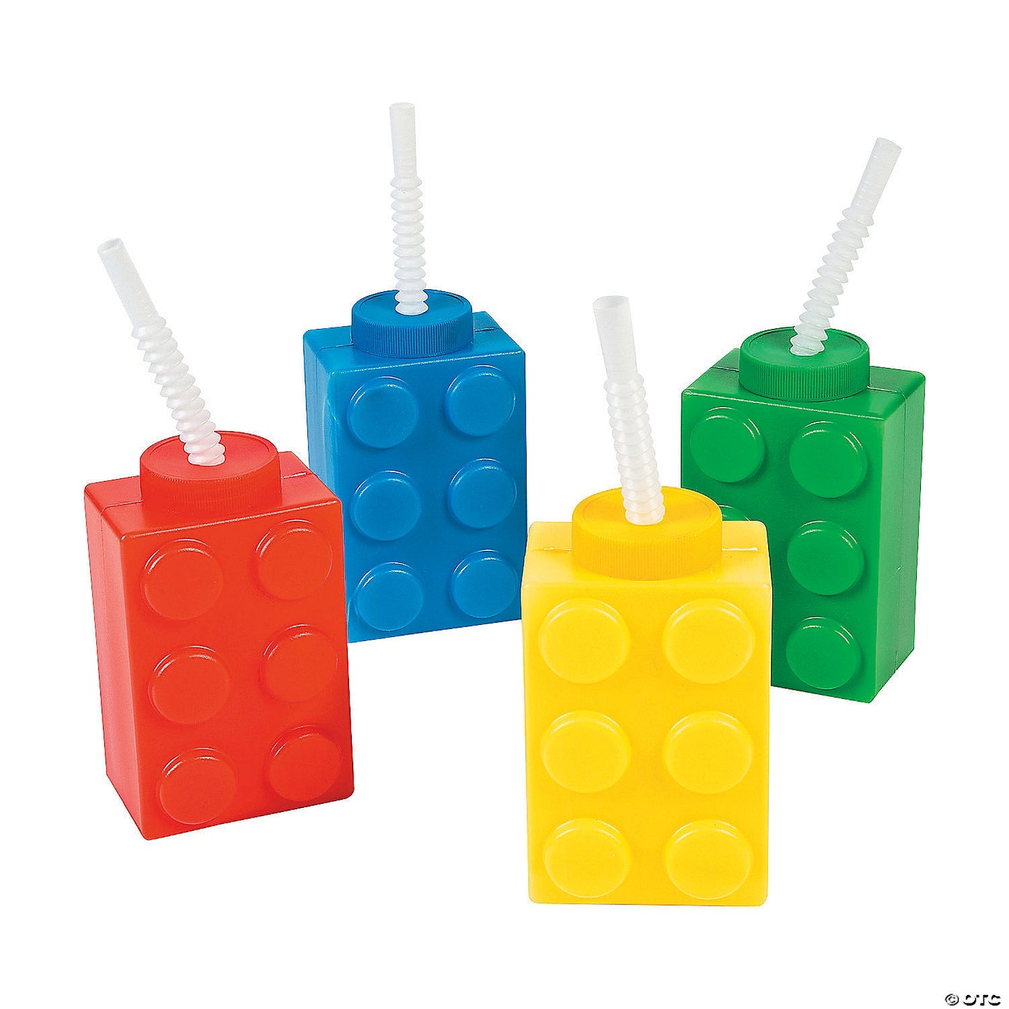 Building Block Cup with Straw