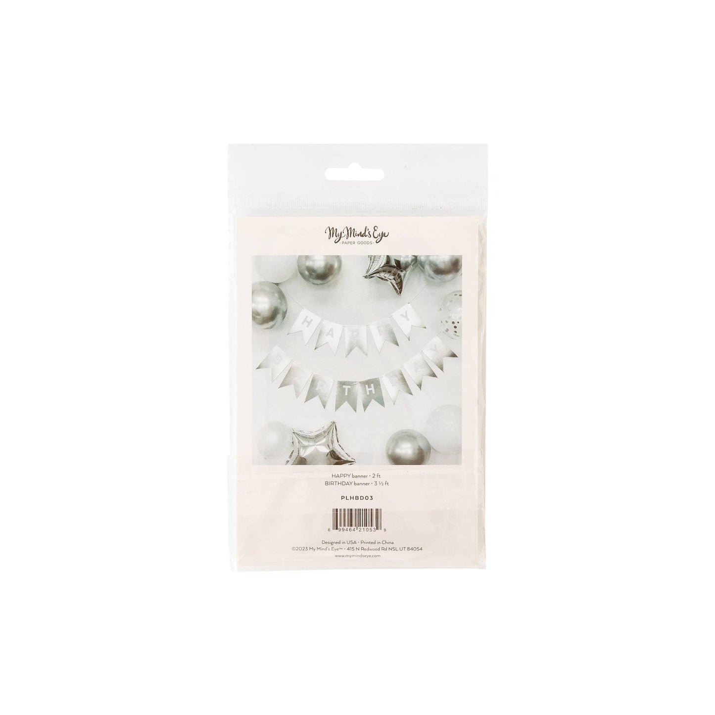 PLHBD03 - Silver Foil "HAPPY BIRTHDAY" Word Banner