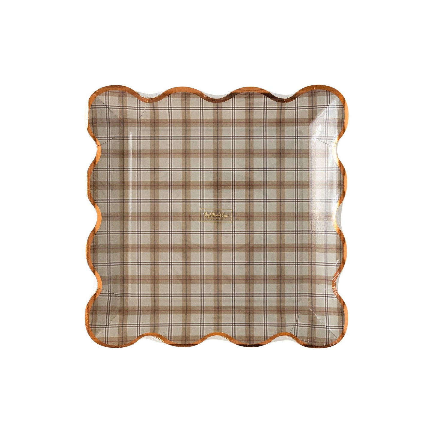 Plaid Square Plate