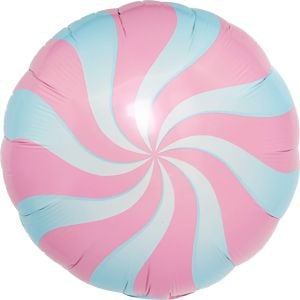 Pink Swirl Candy 18” Foil Round