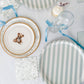 Baby Shower Toile Light Blue Salad Plate, 12pcs