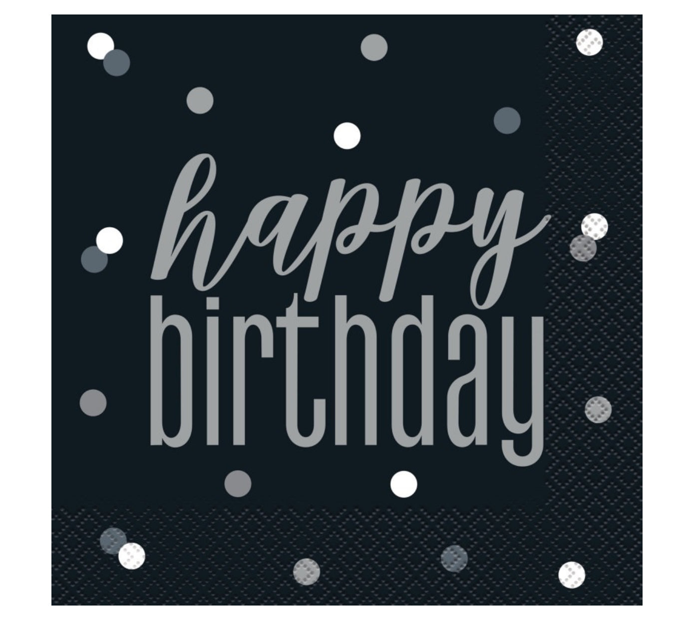 Black Confetti Napkins