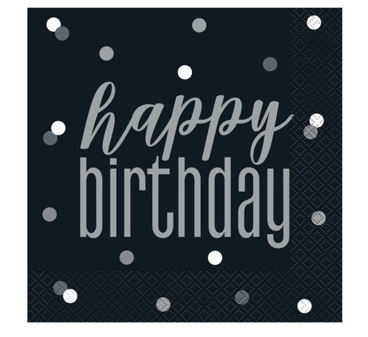 Black Confetti Napkins