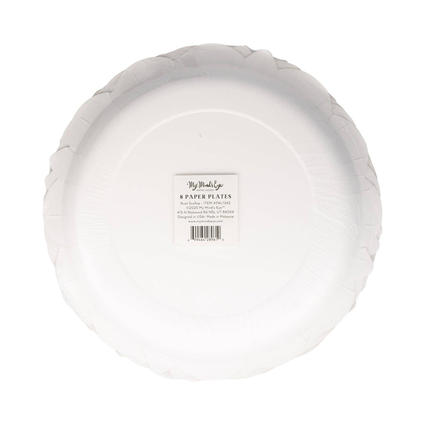 FAL1242 - Falloween Rust Scalloped Round 10" Paper Plate