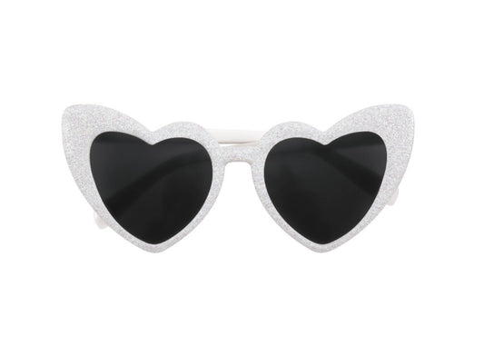 White Heart Shaped Glasses