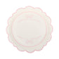 PLPL1830 - Round Pink Bows Paper Plate