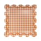 GBL1343 - Rust Gingham Scalloped Square Paper Plates
