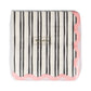 BLL1239 - White & Black Striped Cocktail Napkin