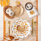 HRV1320 - Rust Gingham Block Print Paper Table Runner