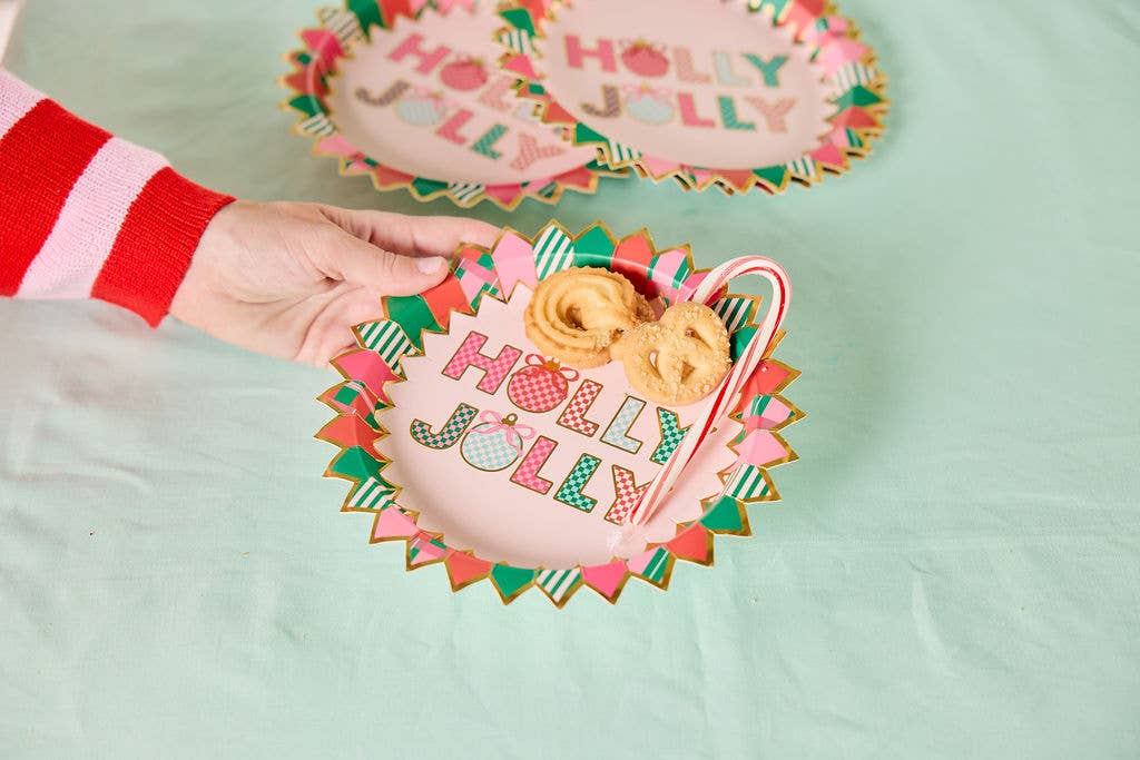 Holly Jolly Celebration Dessert Plate