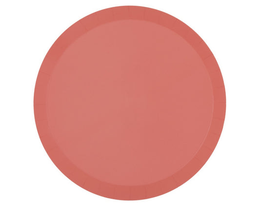 Boho Coral Round 9.25" Shallow Dinner Plates 8ct