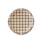 Harvest Scallop Brown Plaid Paper Plate