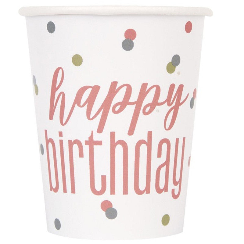 Glitz Happy Birthday Cups