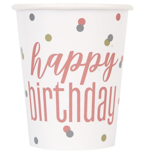 Glitz Happy Birthday Cups