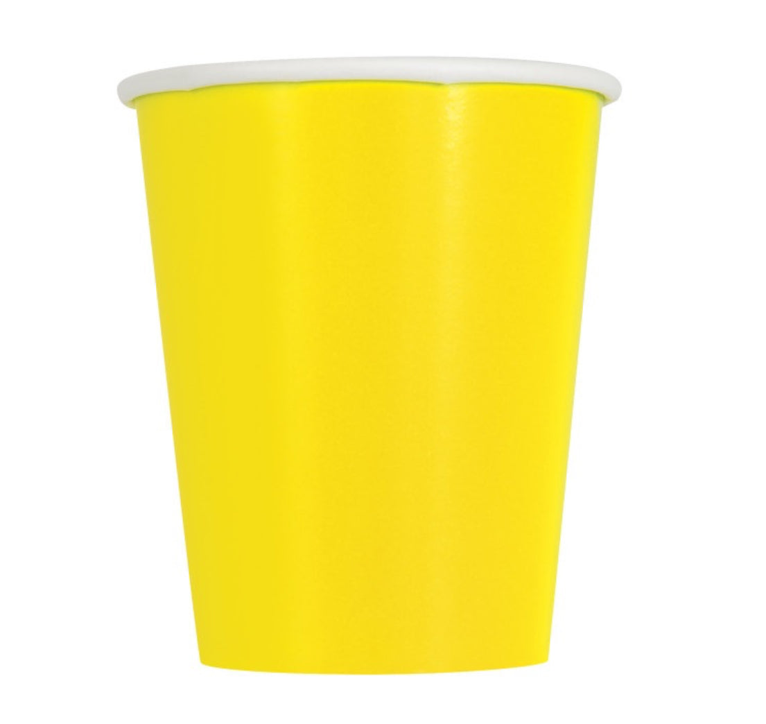 Yellow 9oz Cups 8ct