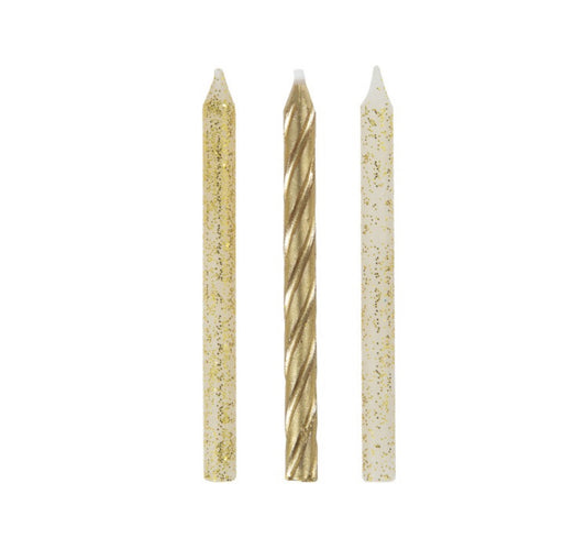 Gold Spiral Candles 24ct