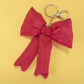 TRENDING PUFFY BOW RIBBON BAG CHARM KEYCHAIN | 40KC109: Pink