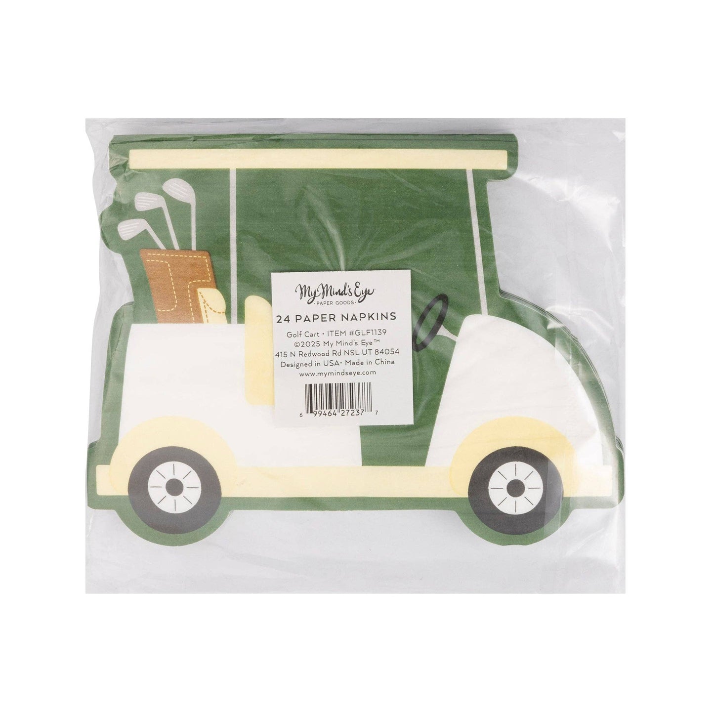 GLF1139 - Golf Cart Shaped Napkins