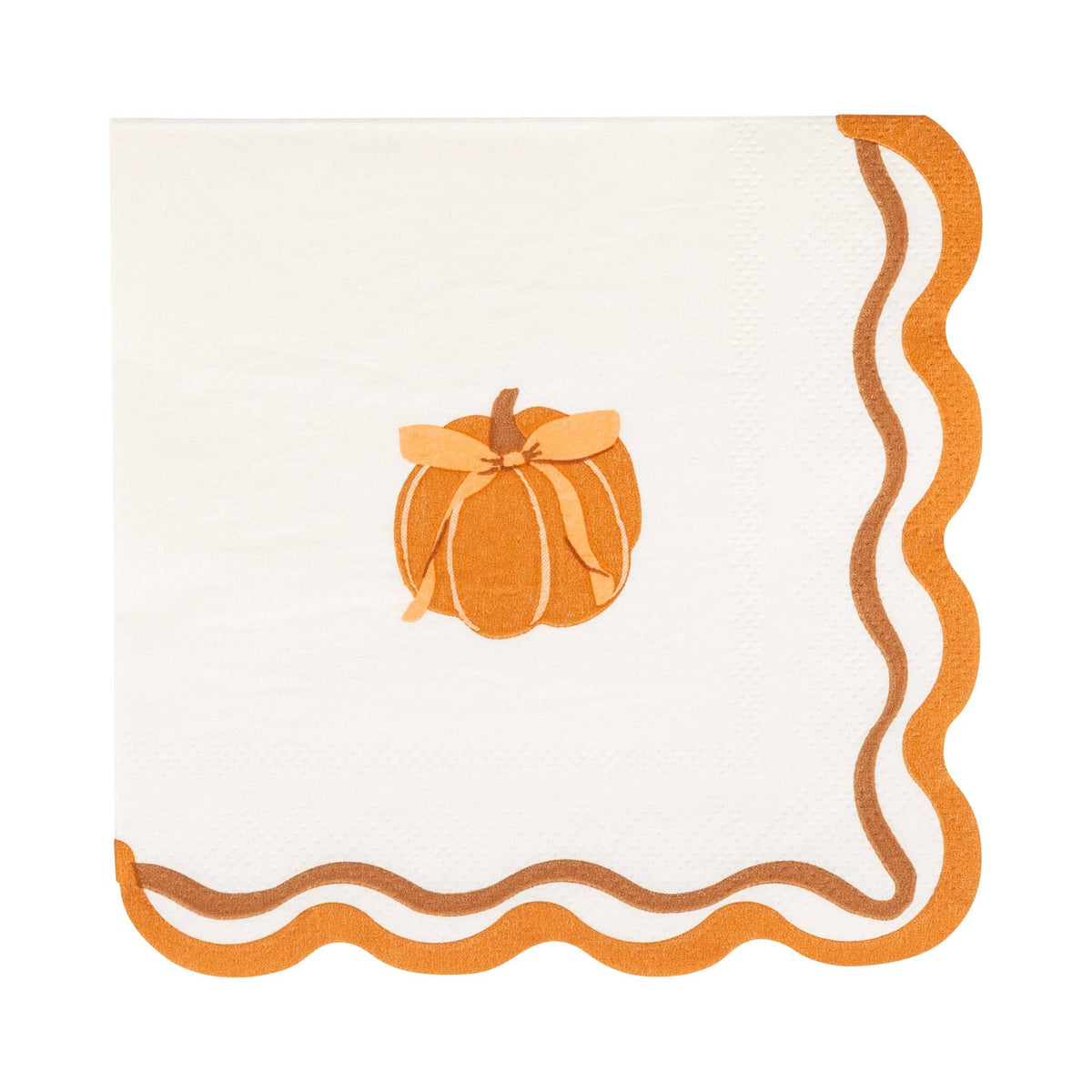 PLNP2565 - PUMPKIN BOW COCKTAIL NAPKIN (24ct)