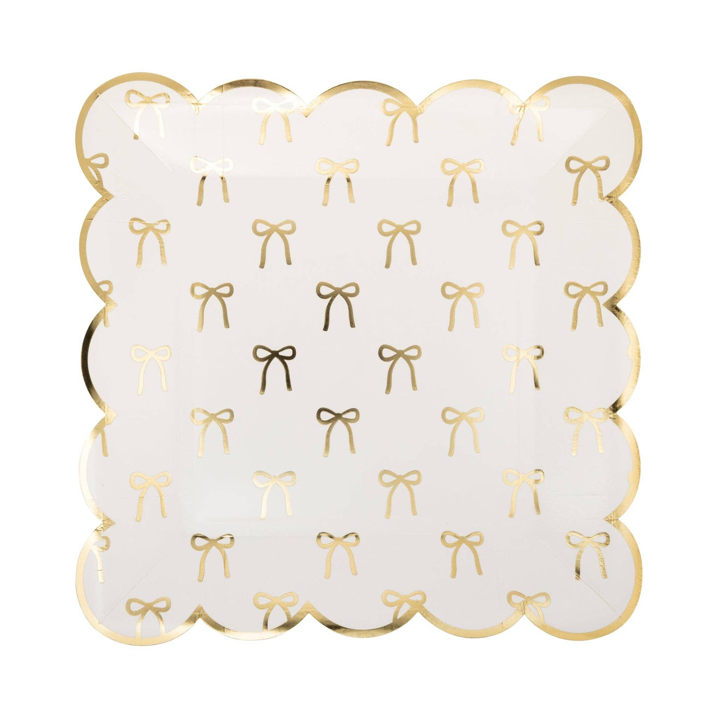 PLPL1681 - Gold Bows Paper Plate