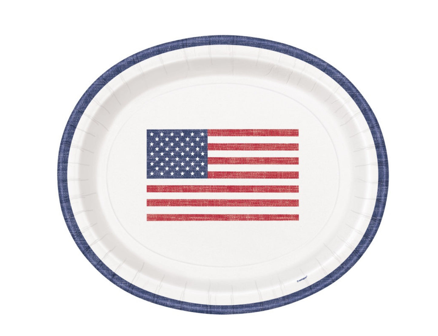 Classic Americana Oval 12" Plates 8ct