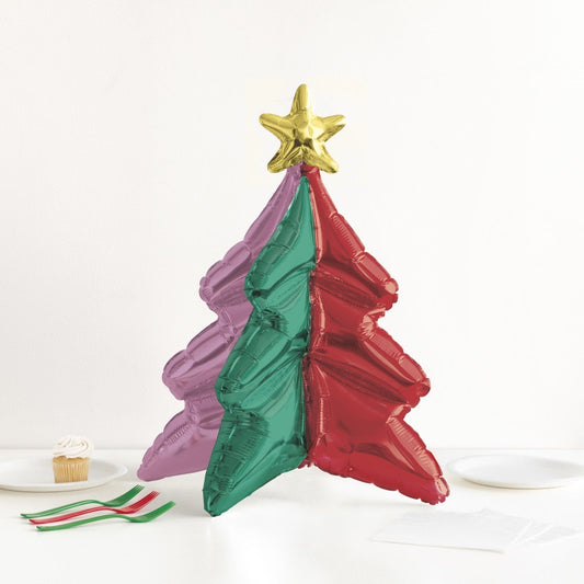 Vibrant Christmas Standing Balloon Centerpiece- 22.5”