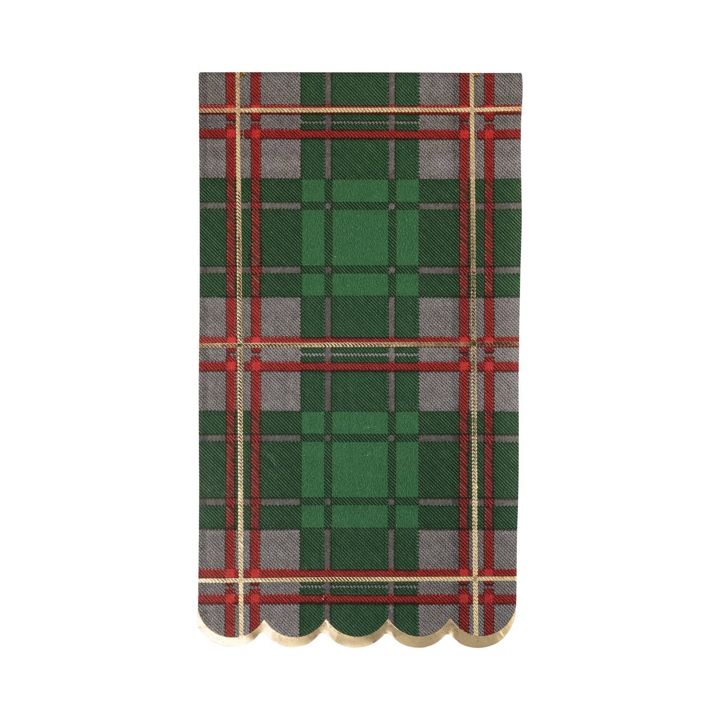 PLD1239 - Green Christmas Plaid Dinner Napkin