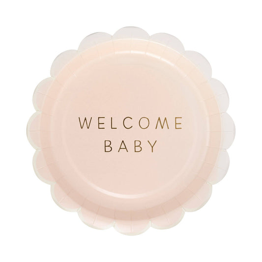 BAB1141 - Welcome Baby Pink Plate
